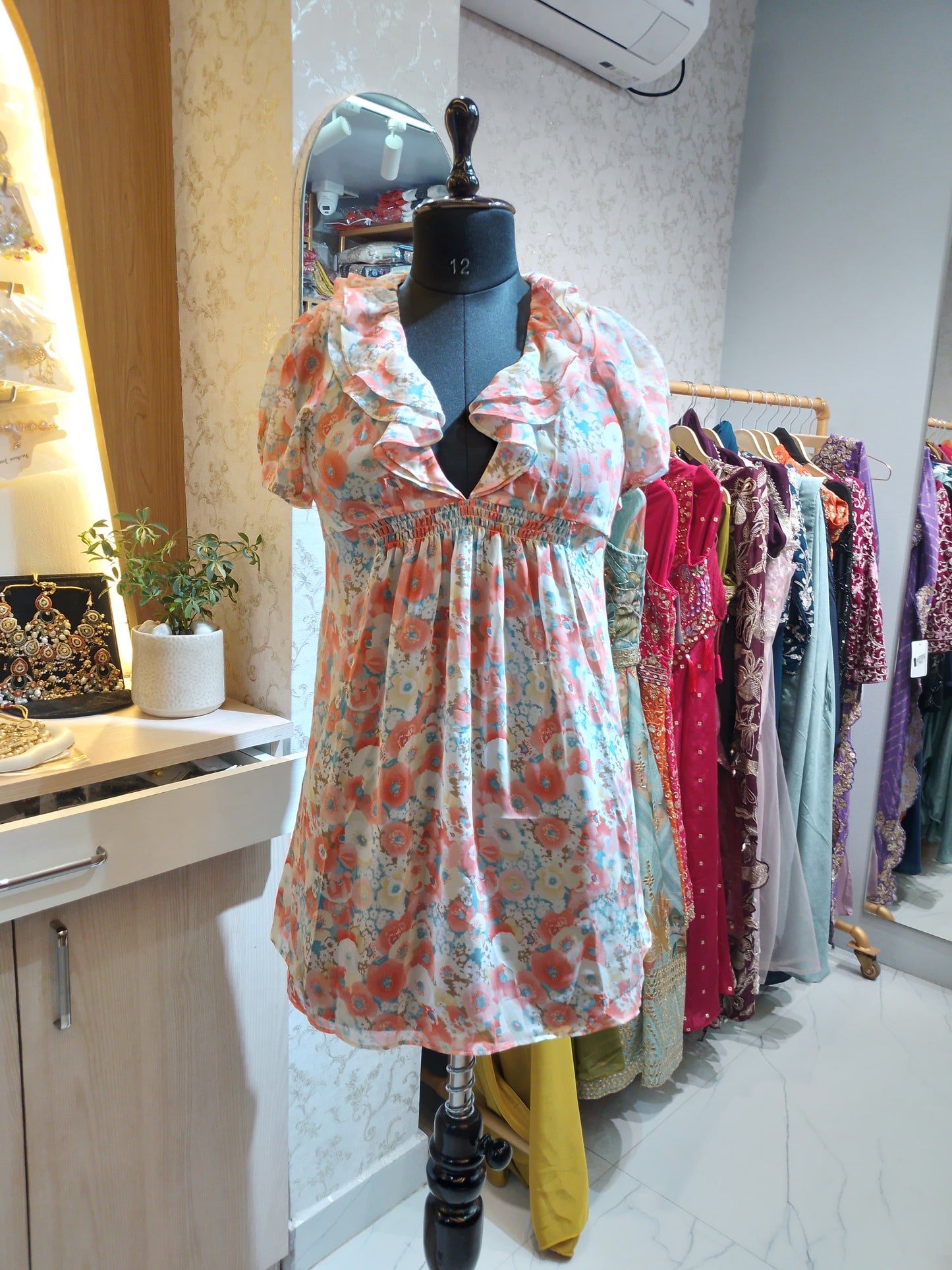 Darling Decay" Lace Collar Mini Dress