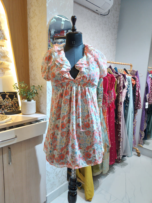 Darling Decay" Lace Collar Mini Dress