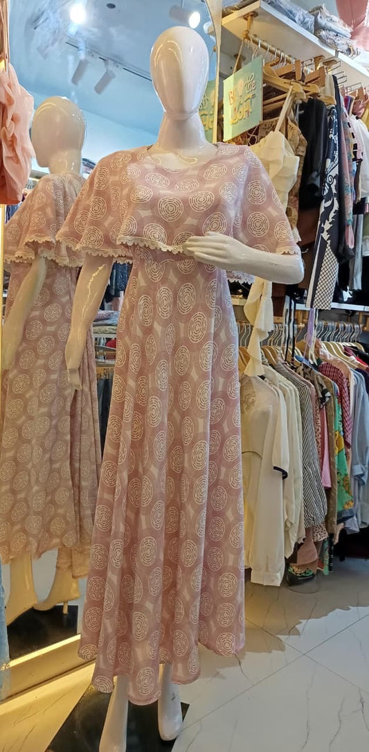 Desert Bloom" printed Maxi Dress