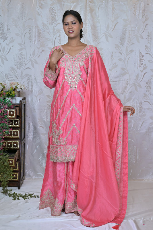 Heavy Embroidered Gharara Suit Set