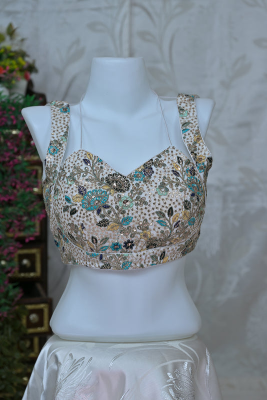 Heavy Embroidered Sleeveless Blouse