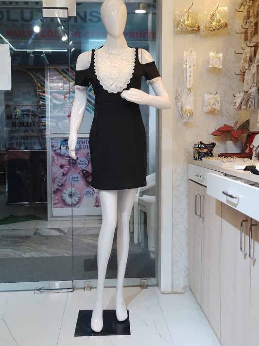 Victorian Charm" Off-Shoulder Mini Dress