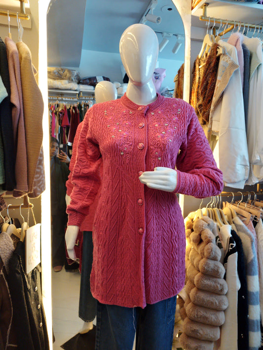 Meadow Stitch" Floral Embroidered Cardigan