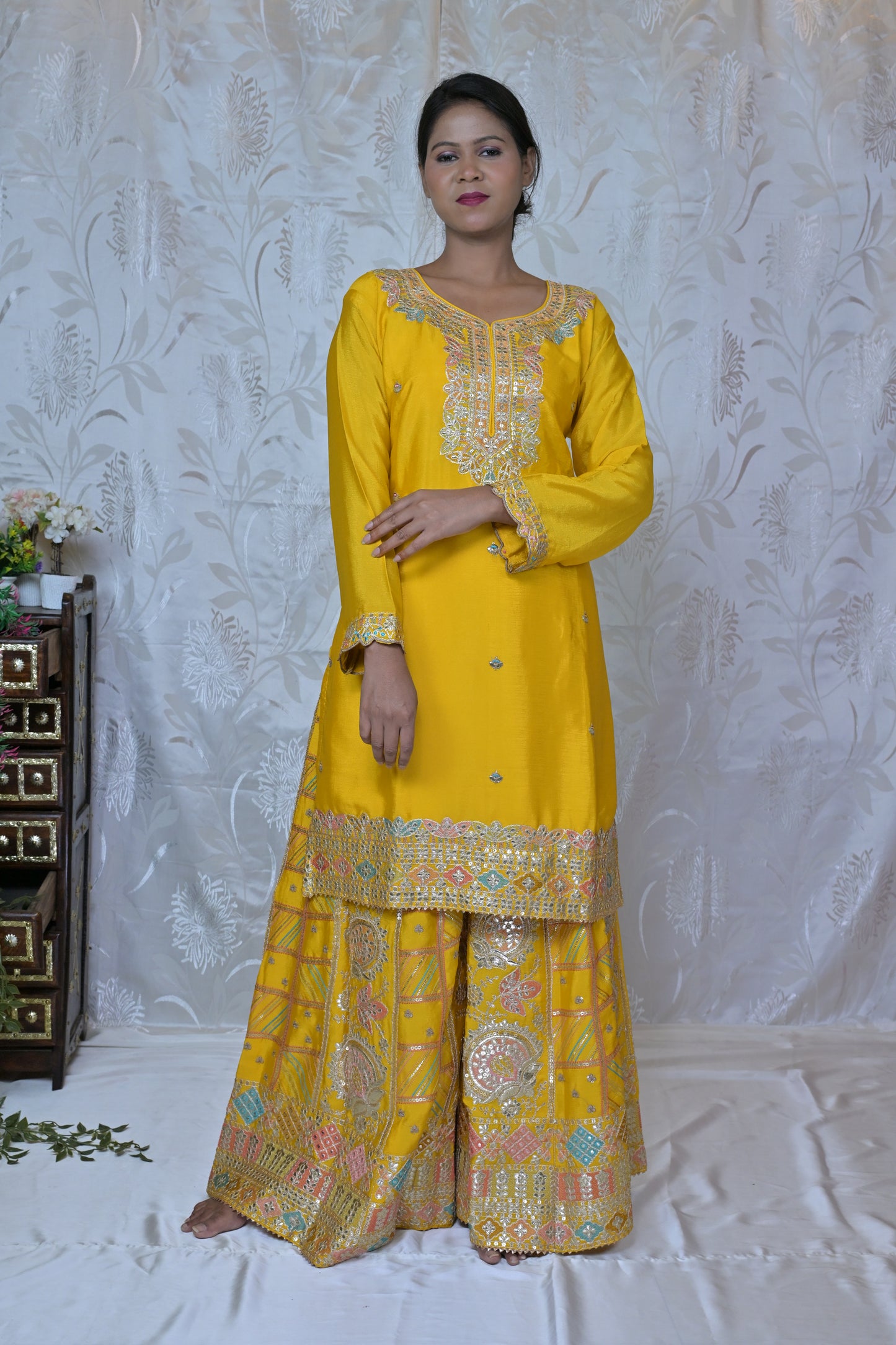 Opulent Embroidered Sharara with Dupatta