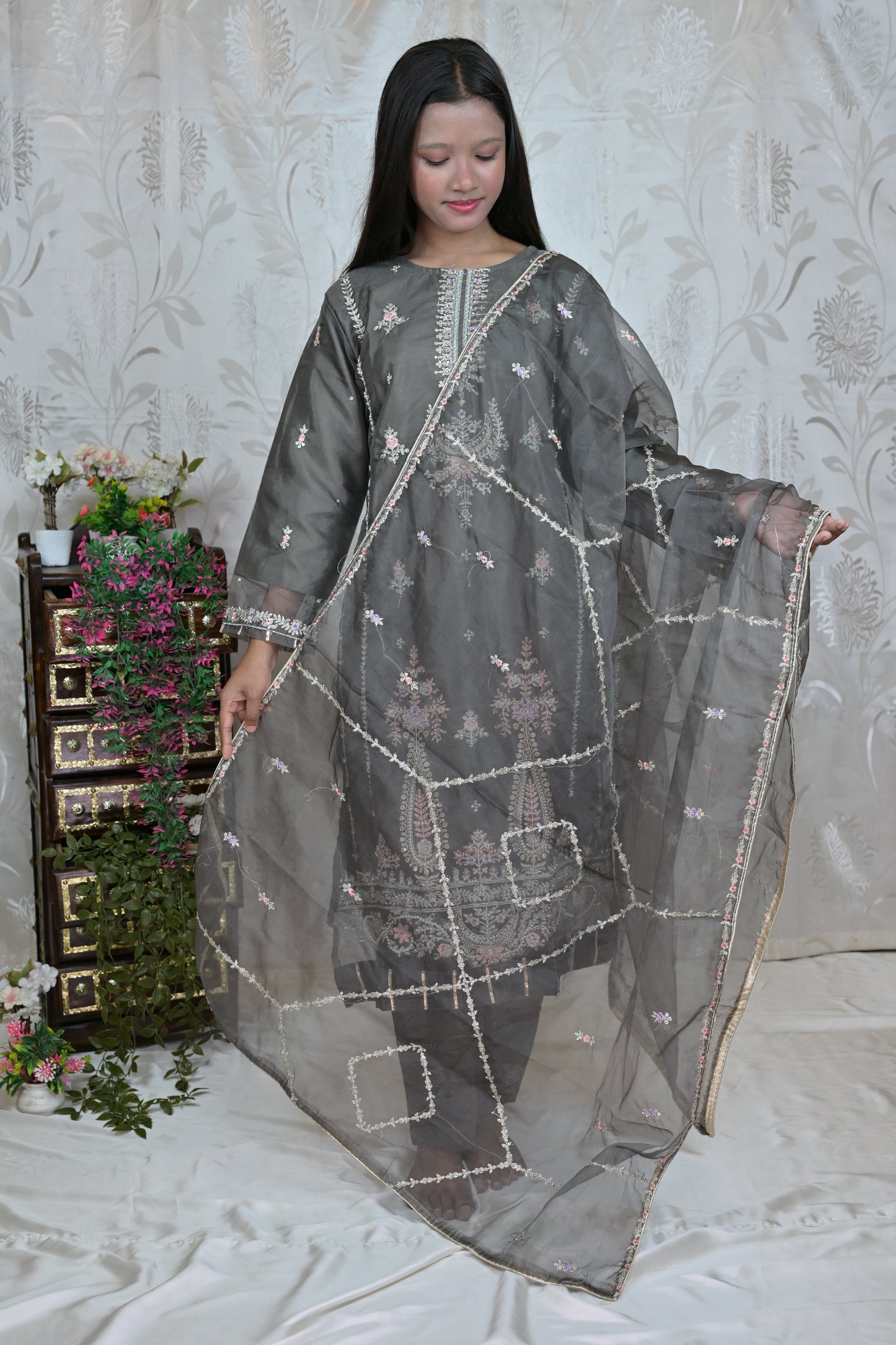 Sheer Grey Elegance Suit