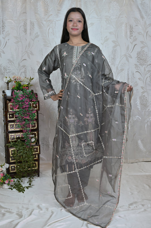 Sheer Grey Elegance Suit