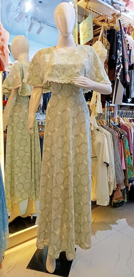 Desert Bloom" printed Maxi Dress