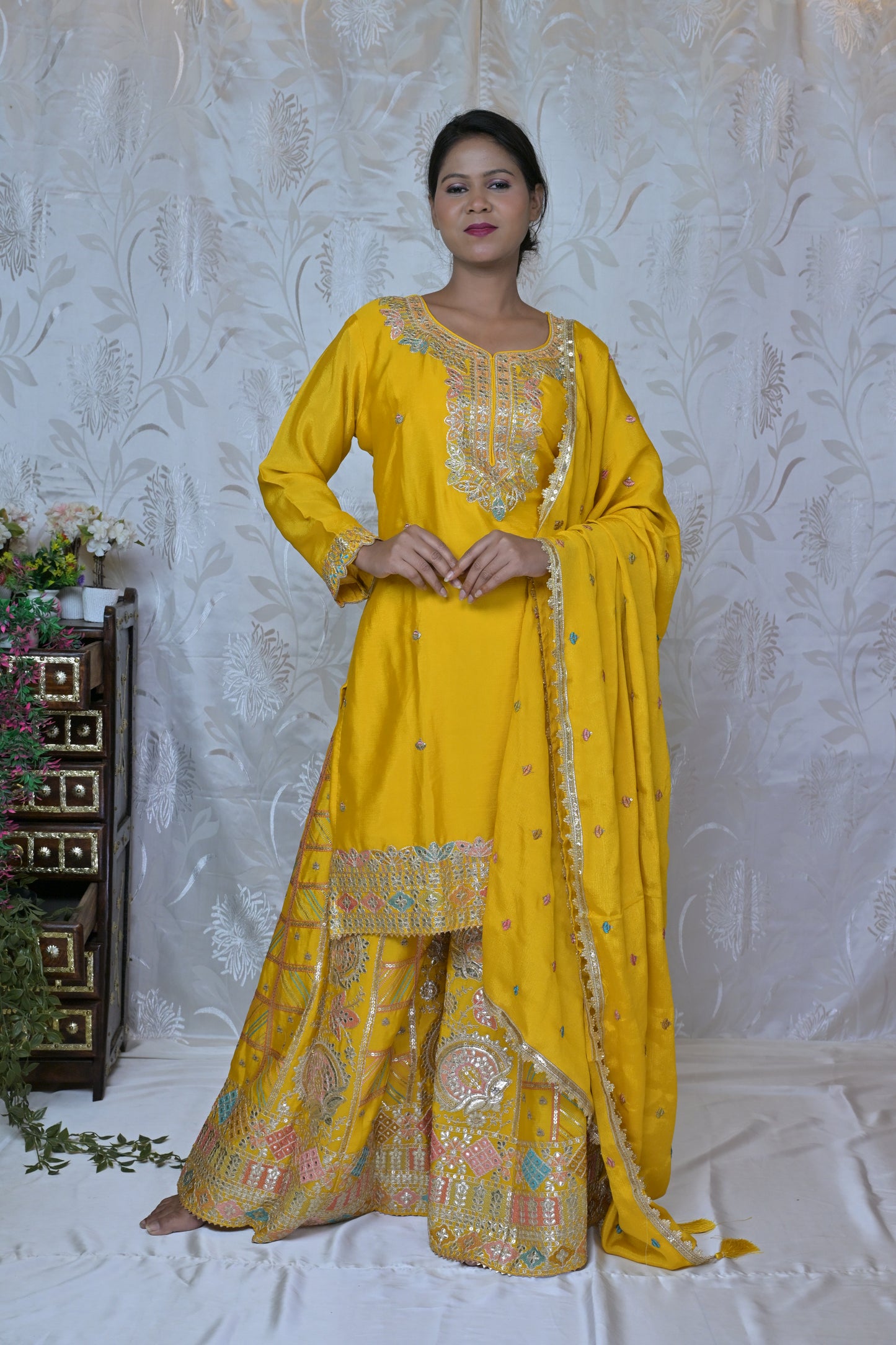 Opulent Embroidered Sharara with Dupatta