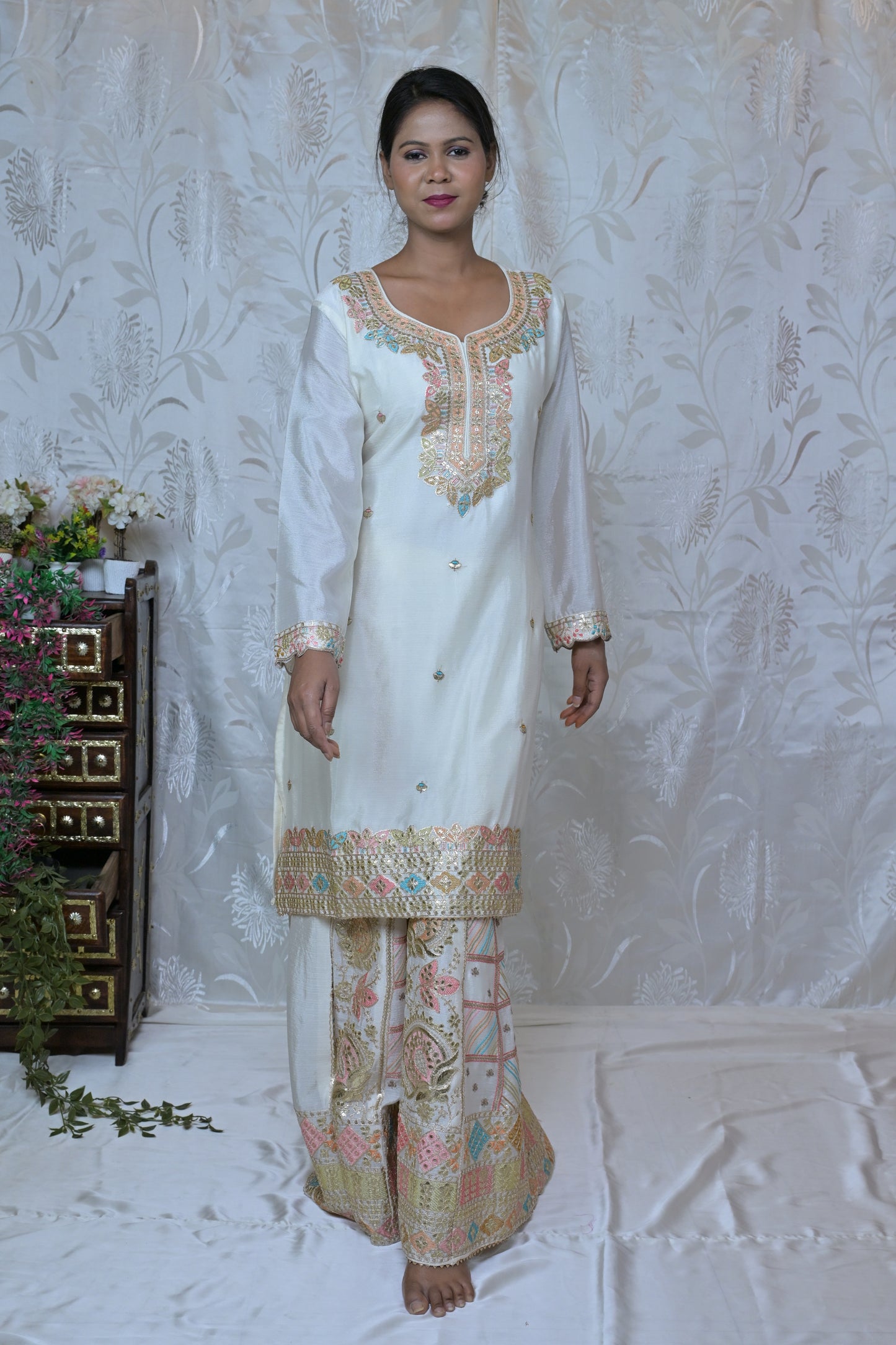Opulent Embroidered Sharara with Dupatta