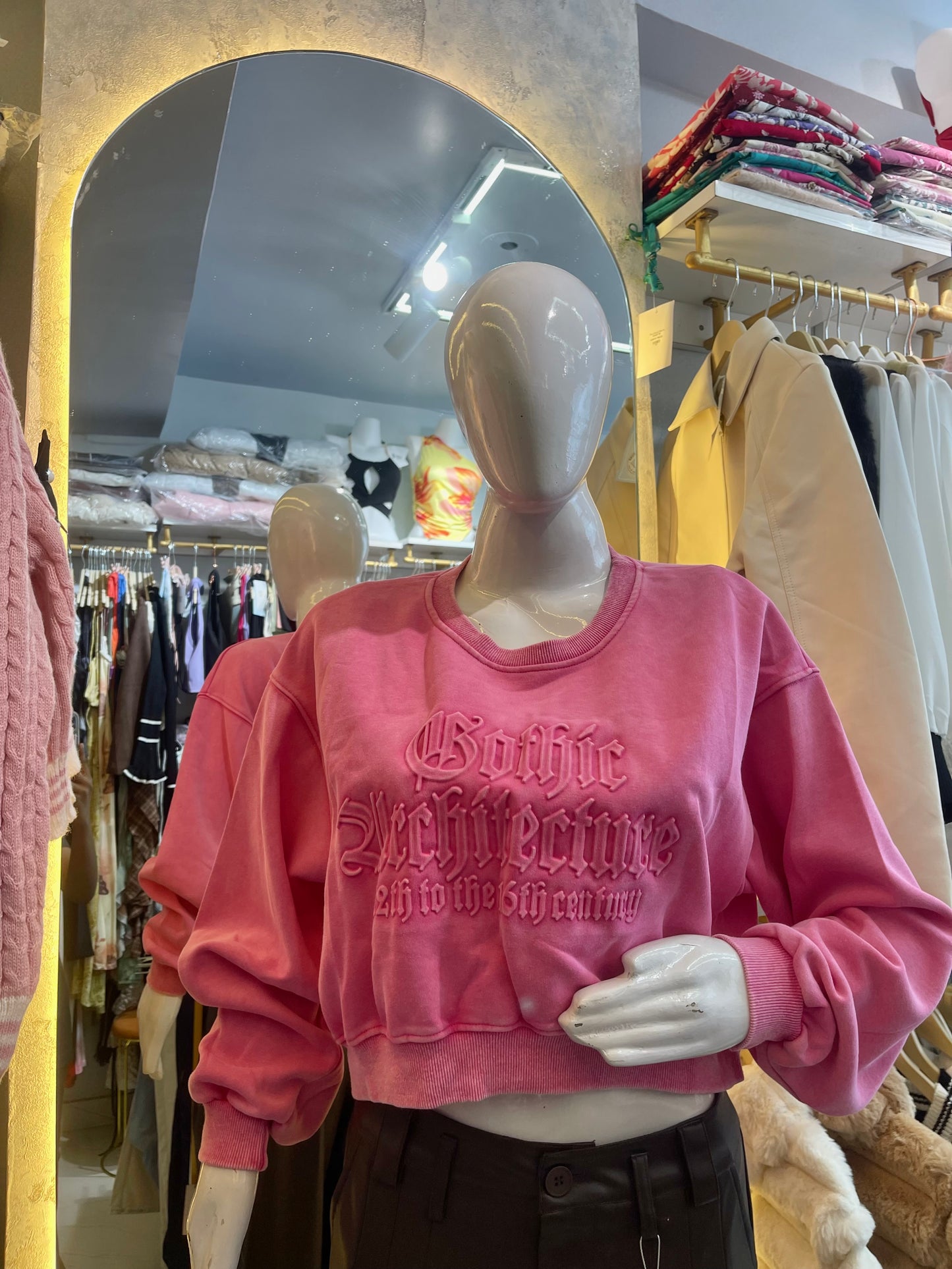 Cropped Graphic Sweatshirt