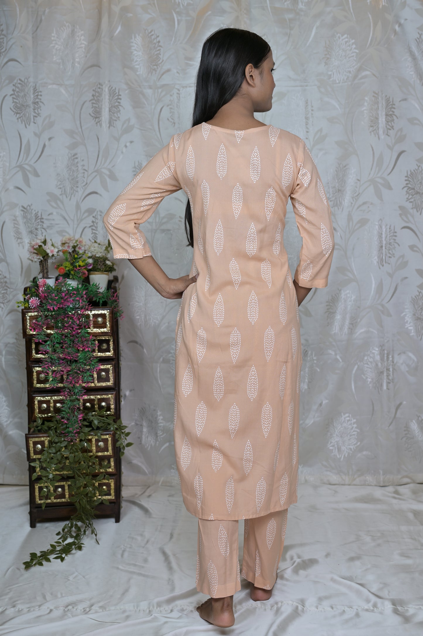Block Printed Kurta Set with Matching Dupatta