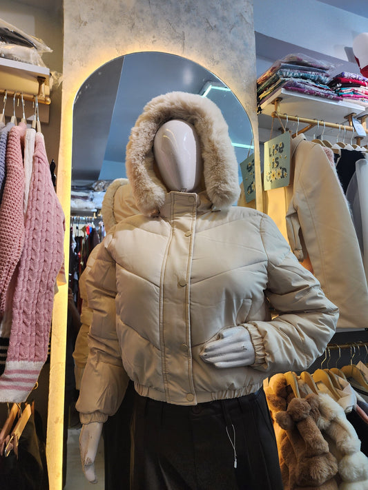 Winter Expedition" Hooded Chevron Puffer Jacket