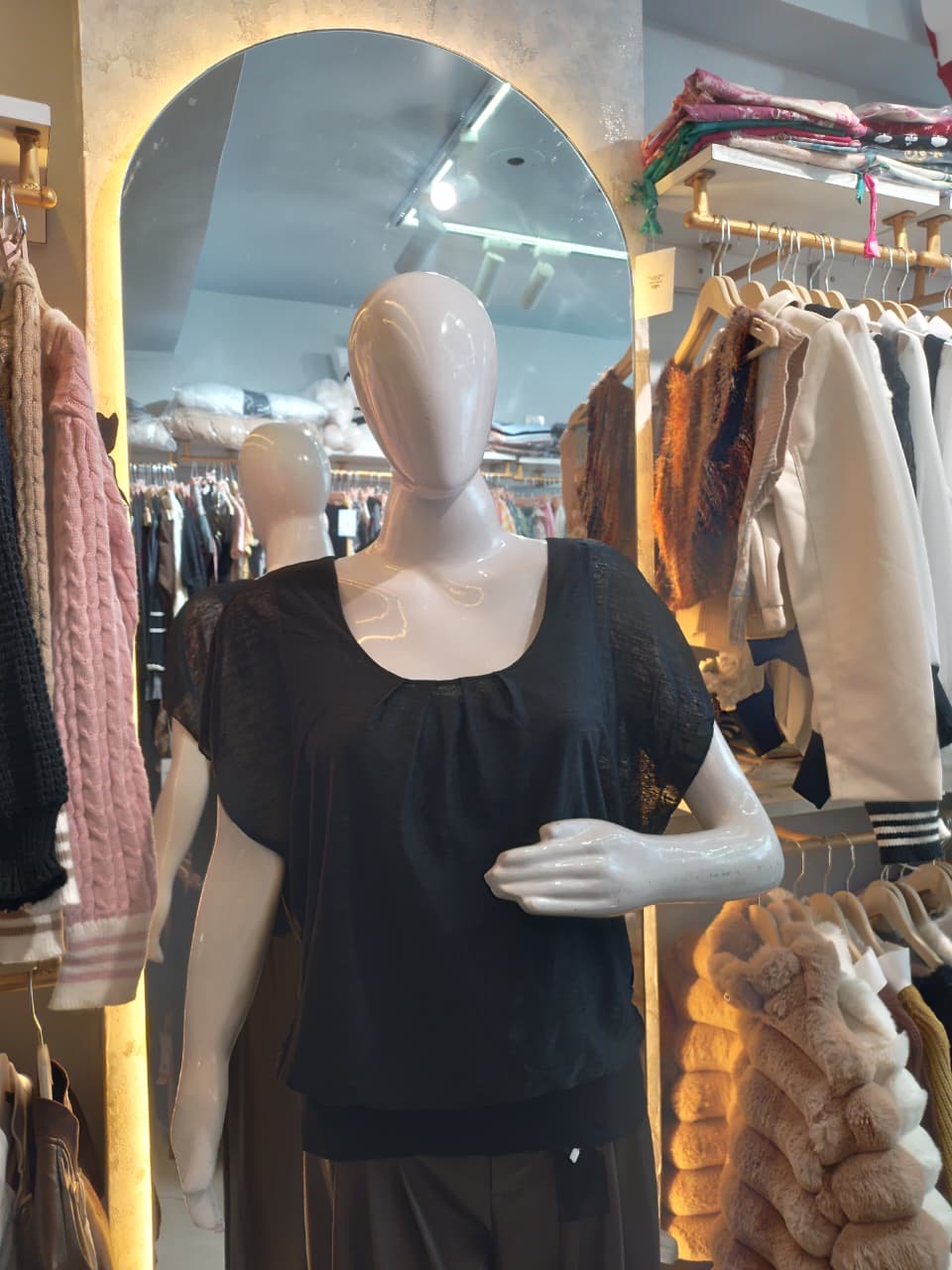 Midnight Rhapsody" Ruffle Back-Tie Top