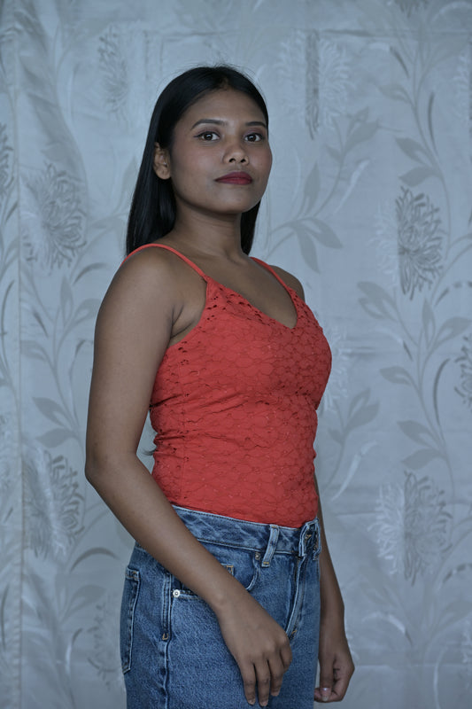 Red Lace Bodysuit