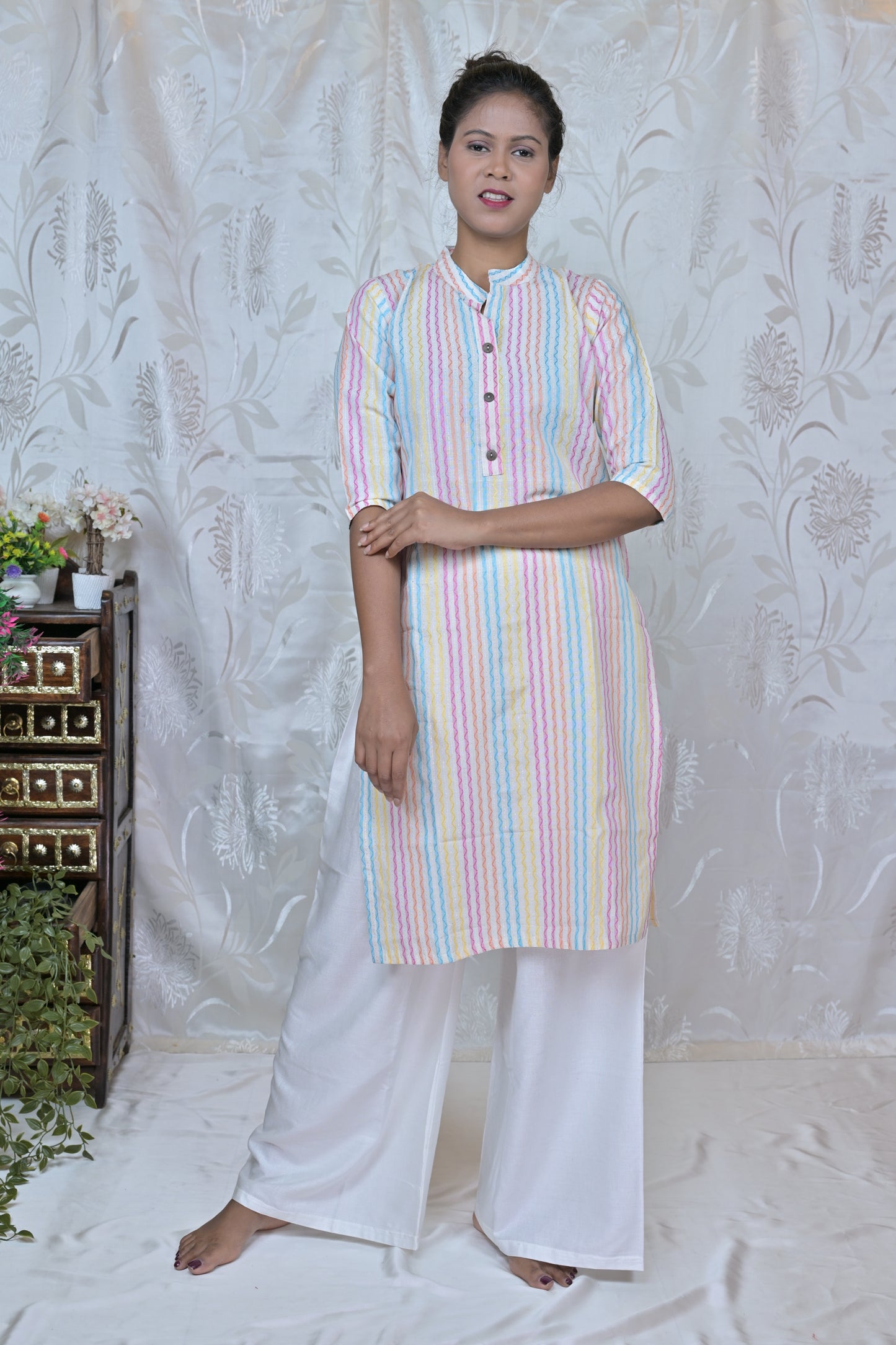 Pastel Hues Striped Kurta