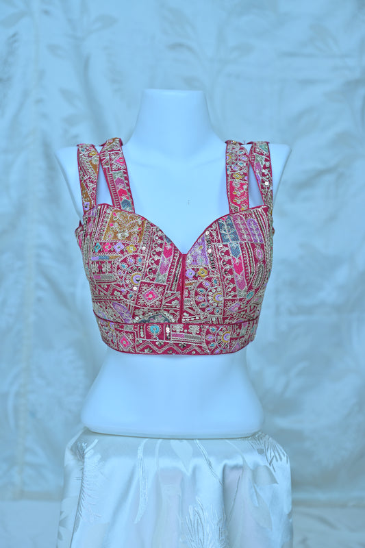 Majestic Blossom" Embroidered Designer Blouse