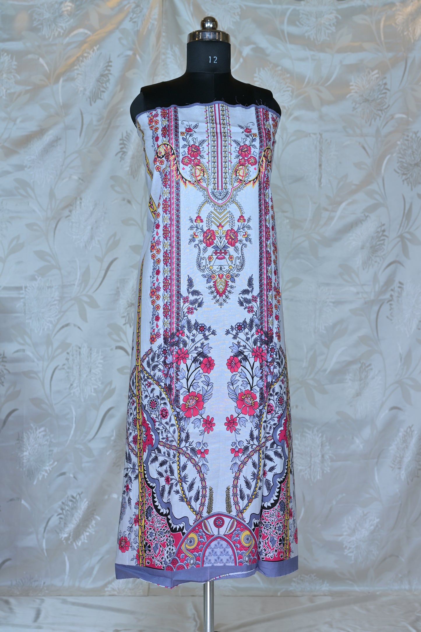 Whimsical Floral Printed Unstitched Suit Set