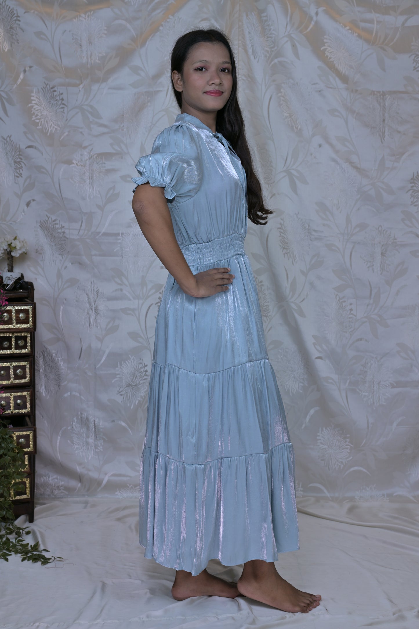 Shimmering Serenity Tiered Dress