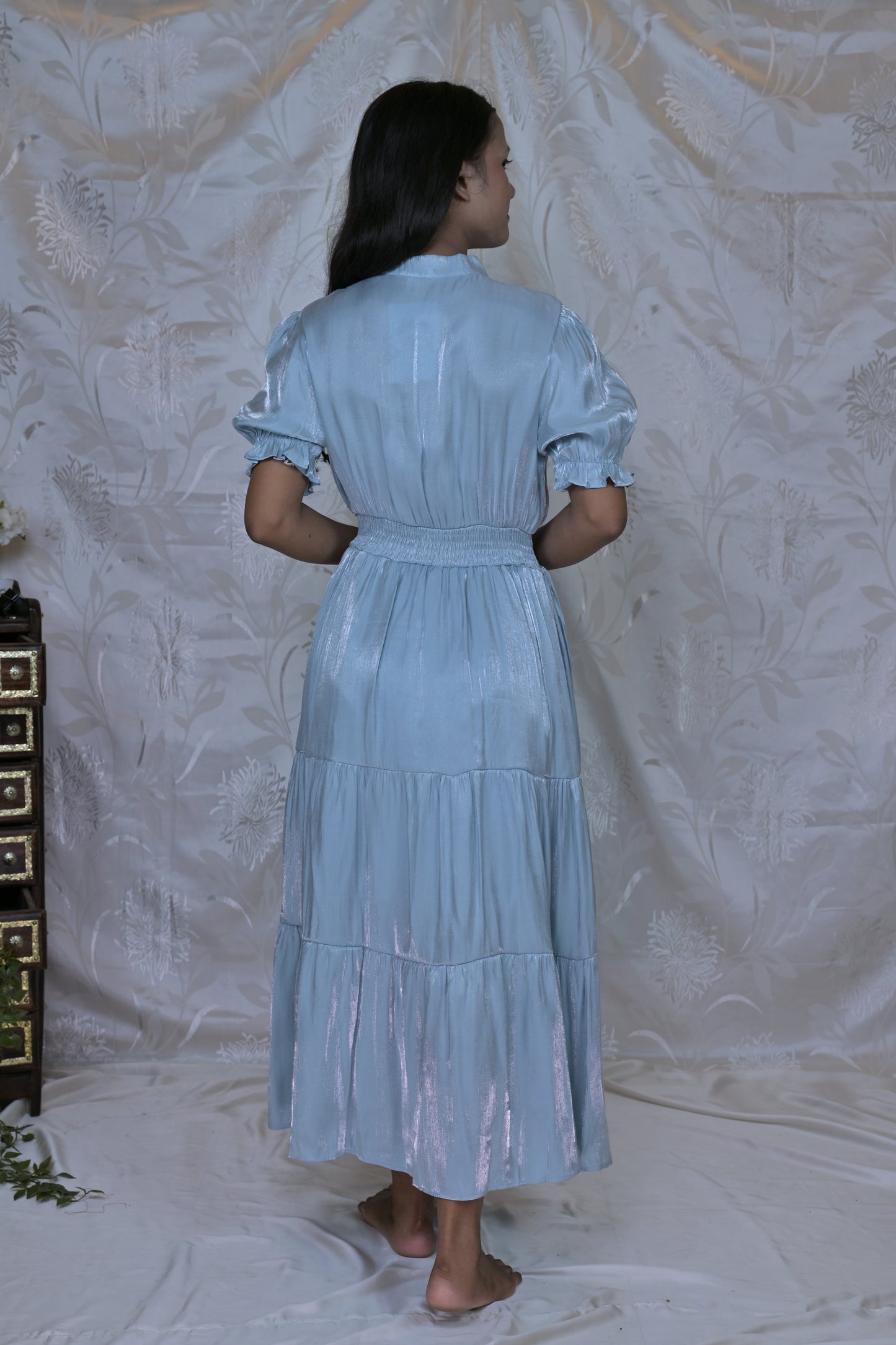 Shimmering Serenity Tiered Dress