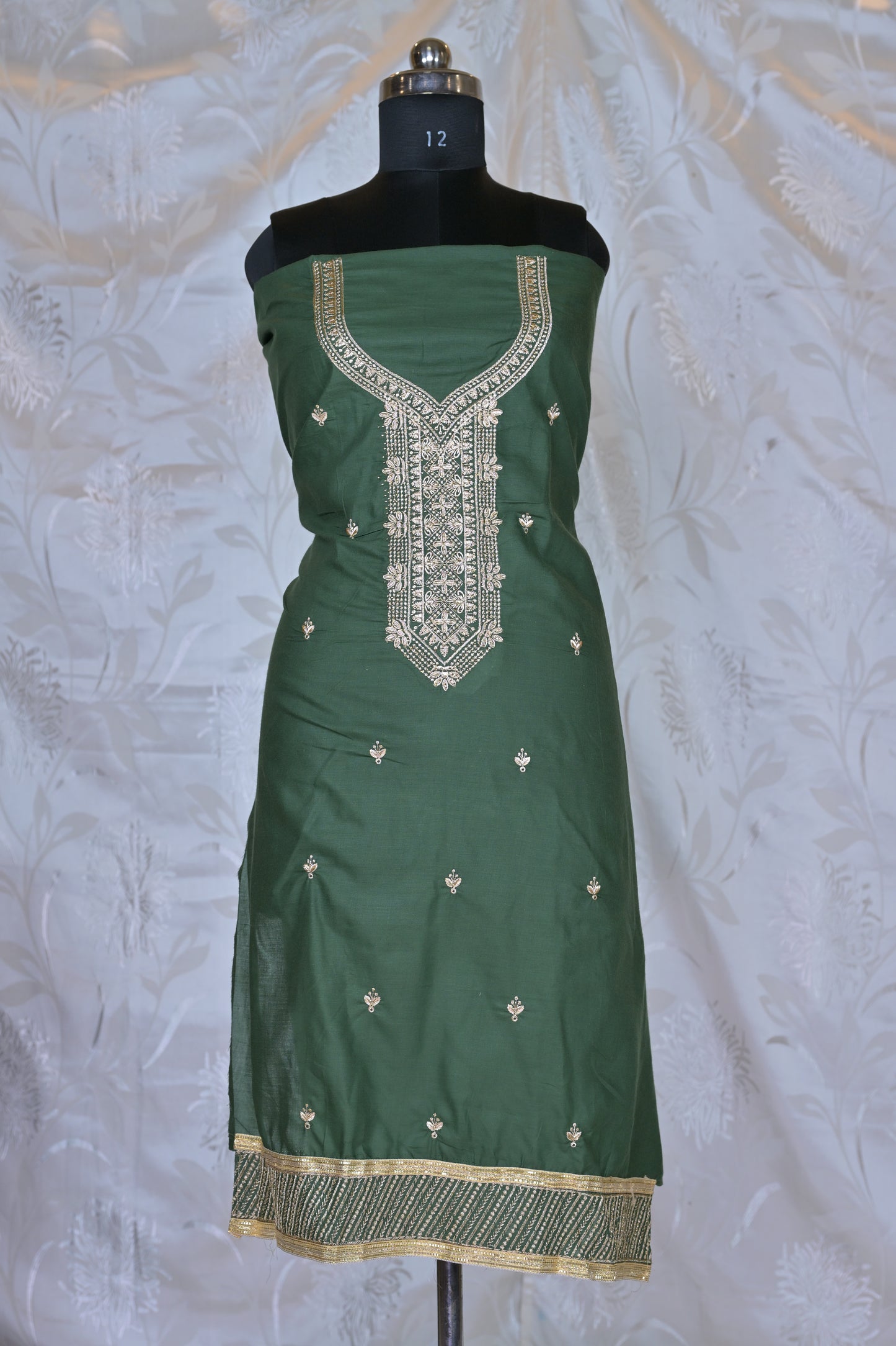 Elegant Embroidered 3-Piece Suit Material - Unstitched