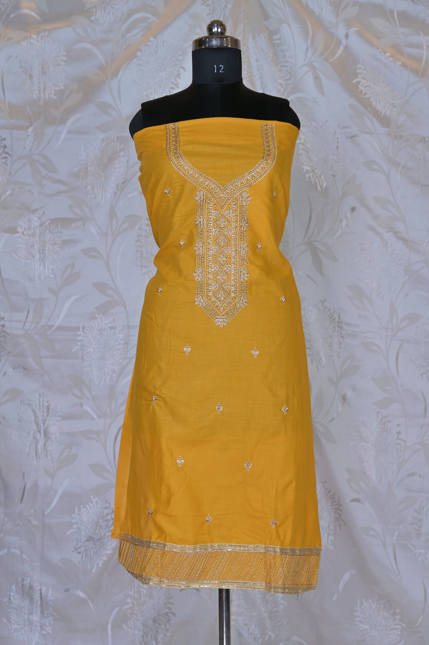 Elegant Embroidered 3-Piece Suit Material - Unstitched