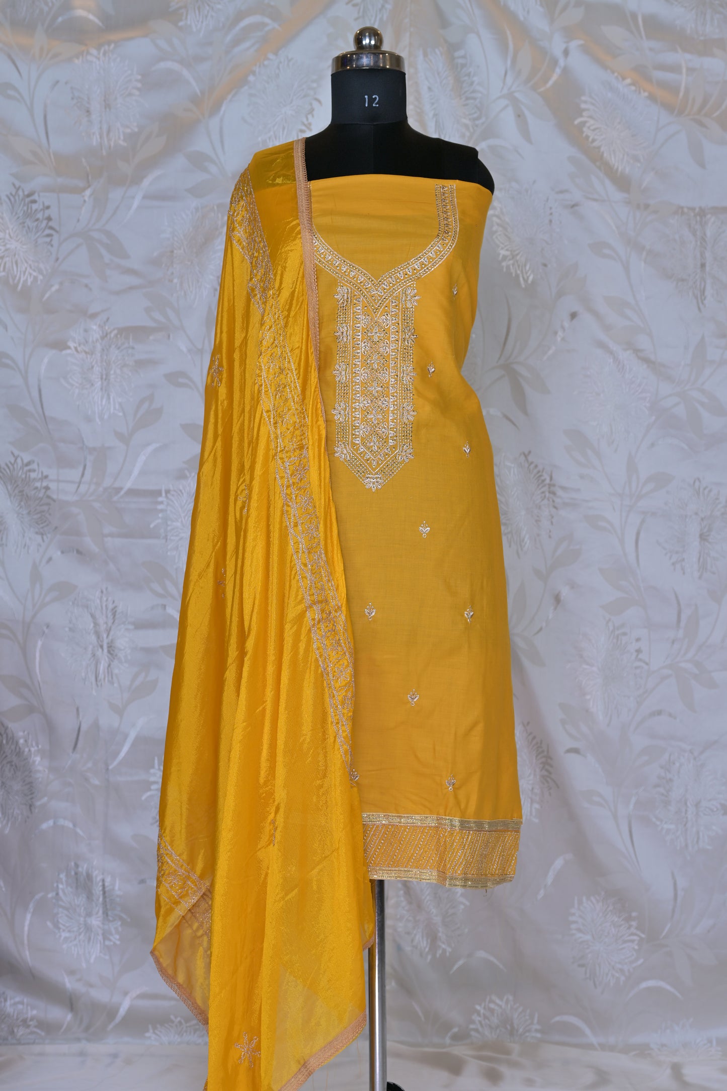 Elegant Embroidered 3-Piece Suit Material - Unstitched