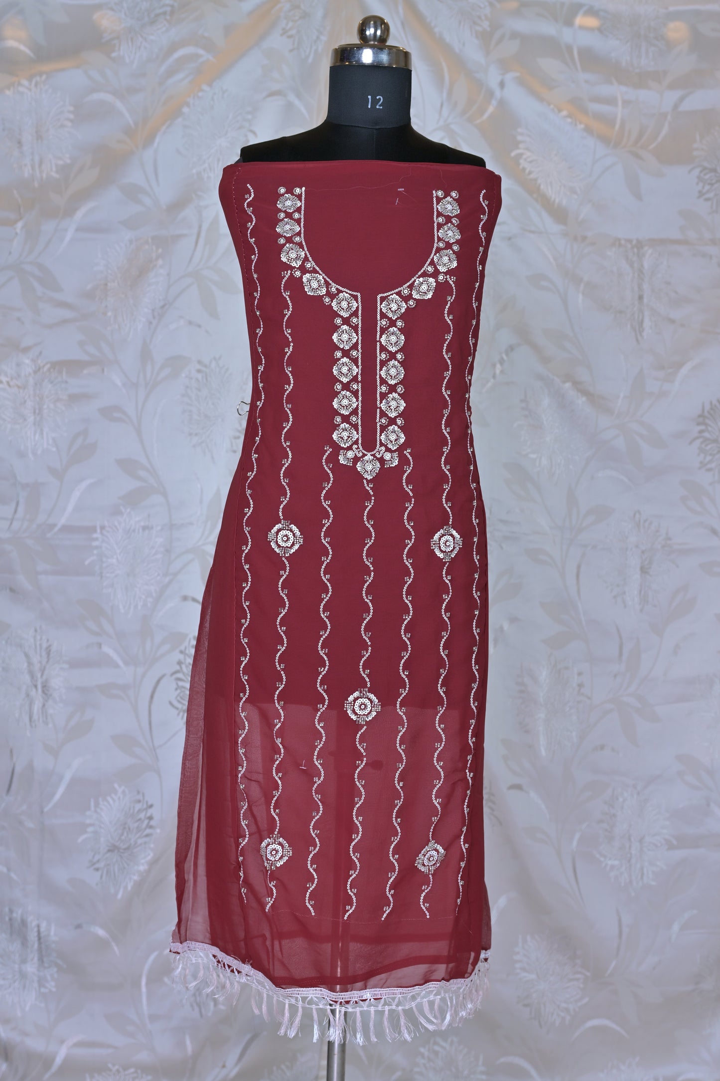 Exquisite Embroidered 3-Piece Suit Material - Unstitched