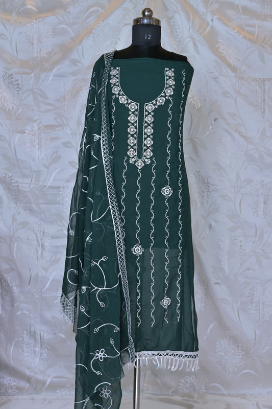 Exquisite Embroidered 3-Piece Suit Material - Unstitched