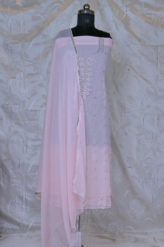 Sparkling & Elegant 3-Piece Suit Material - Unstitched