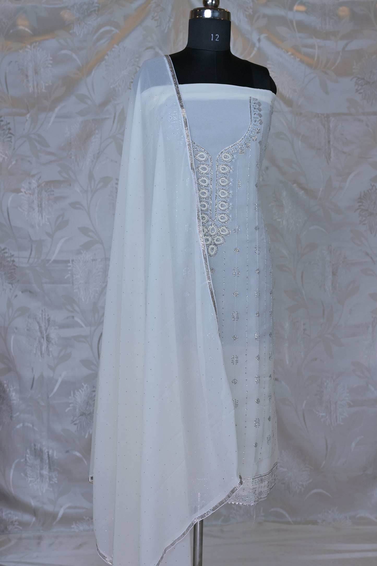 Sparkling & Elegant 3-Piece Suit Material - Unstitched