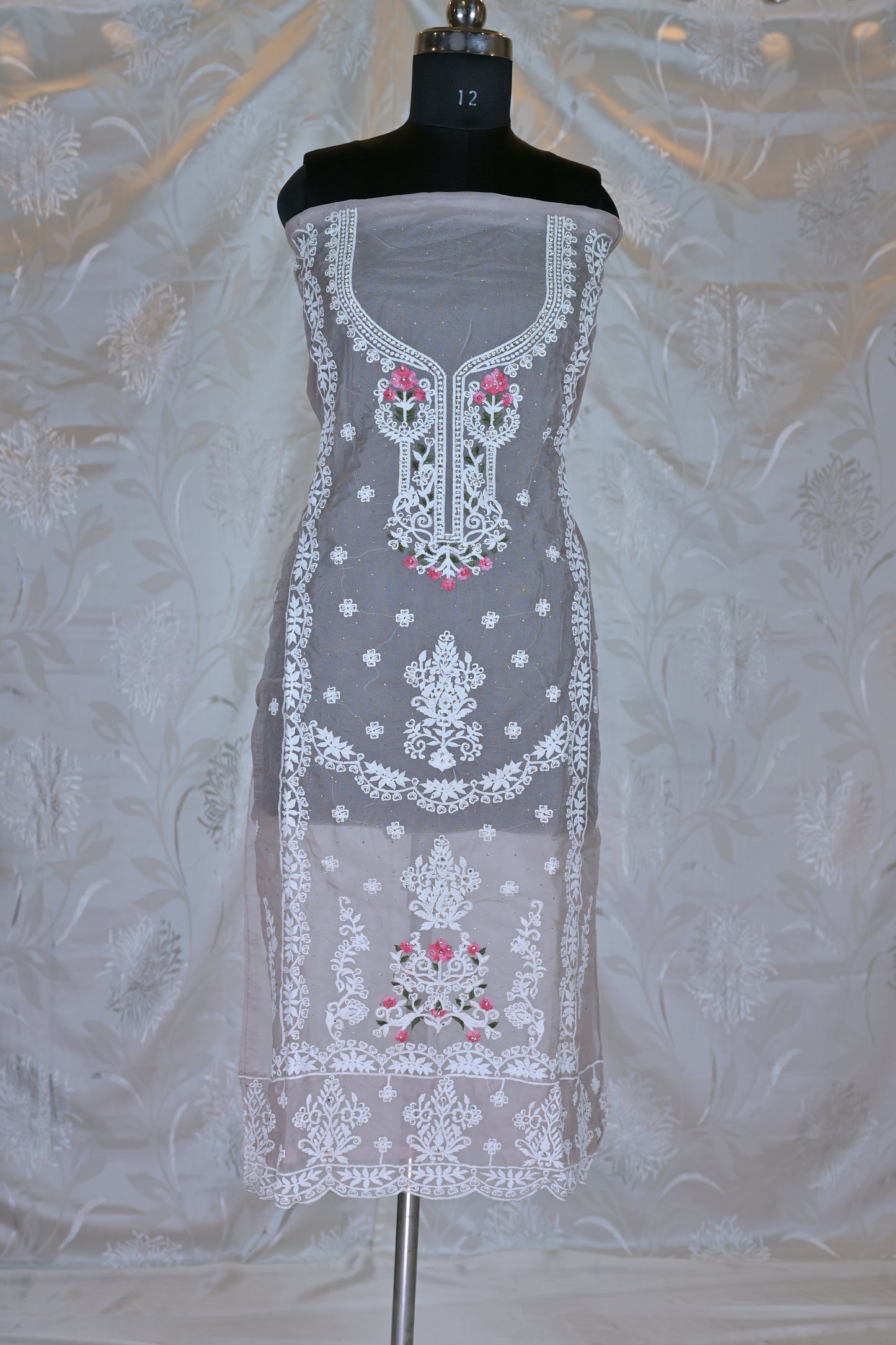 Exquisite Chikankari 3-Piece Suit Material