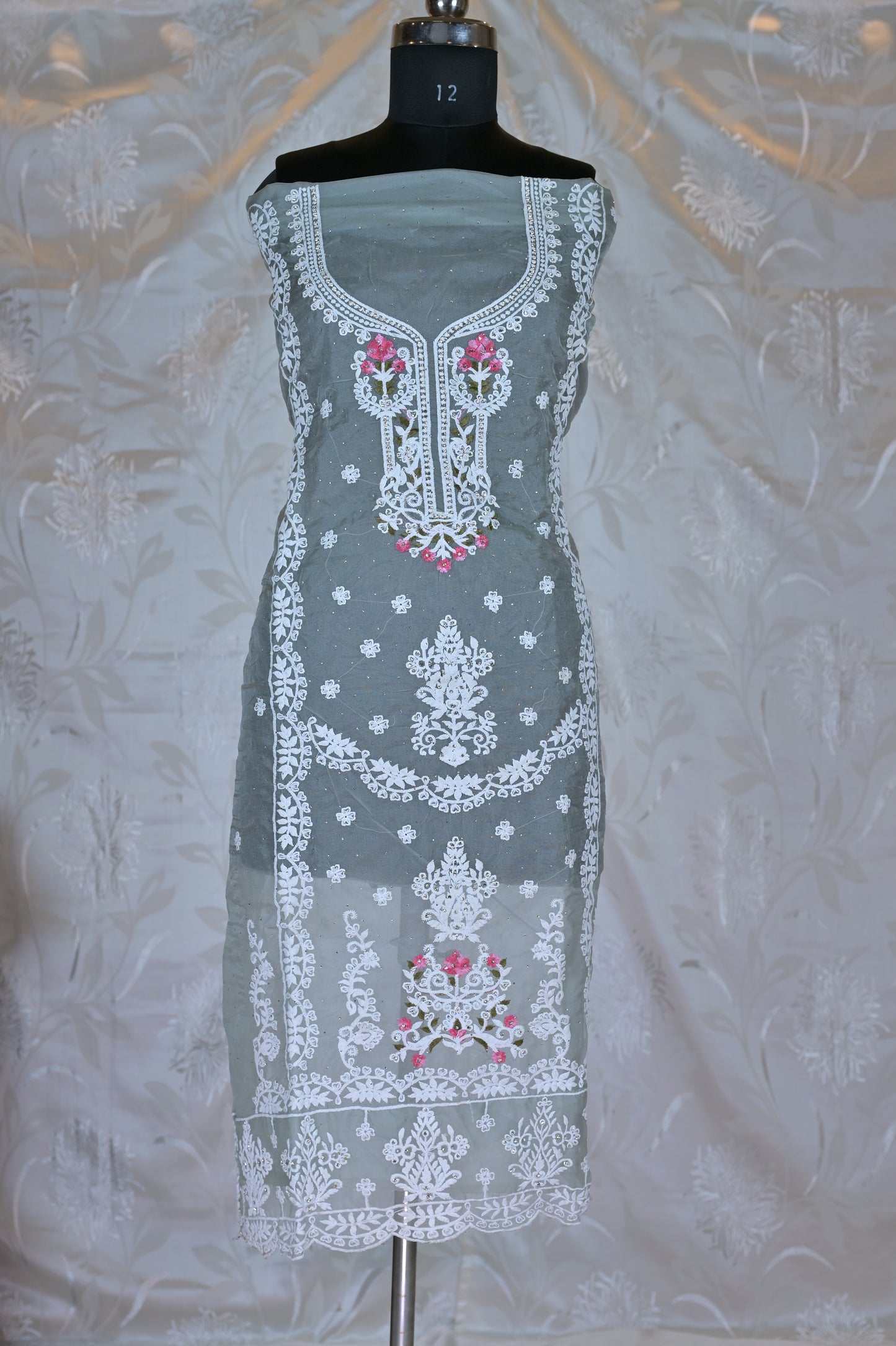 Exquisite Chikankari 3-Piece Suit Material