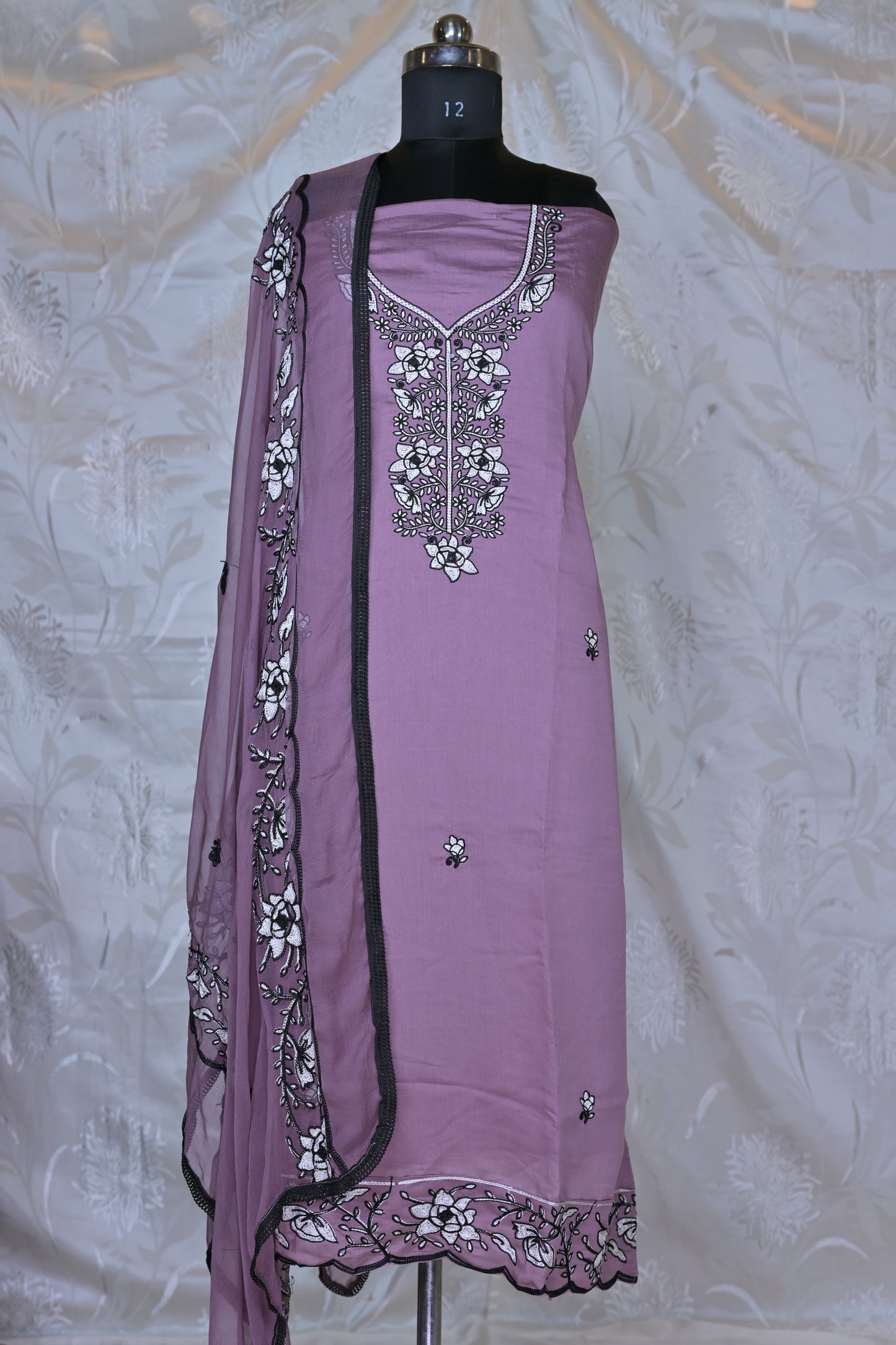 Elegant Embroidered 3-Piece Suit Material