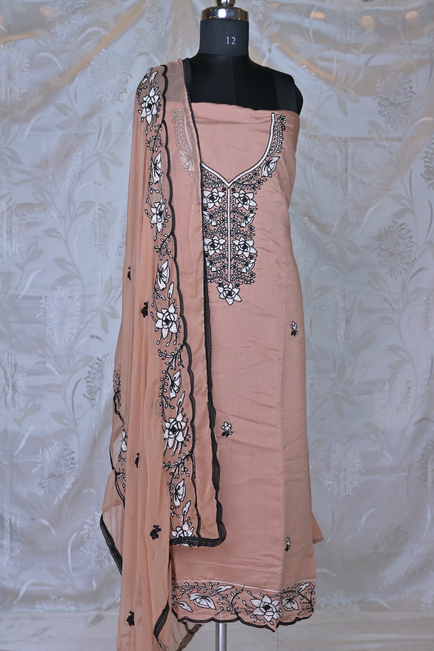 Elegant Embroidered 3-Piece Suit Material