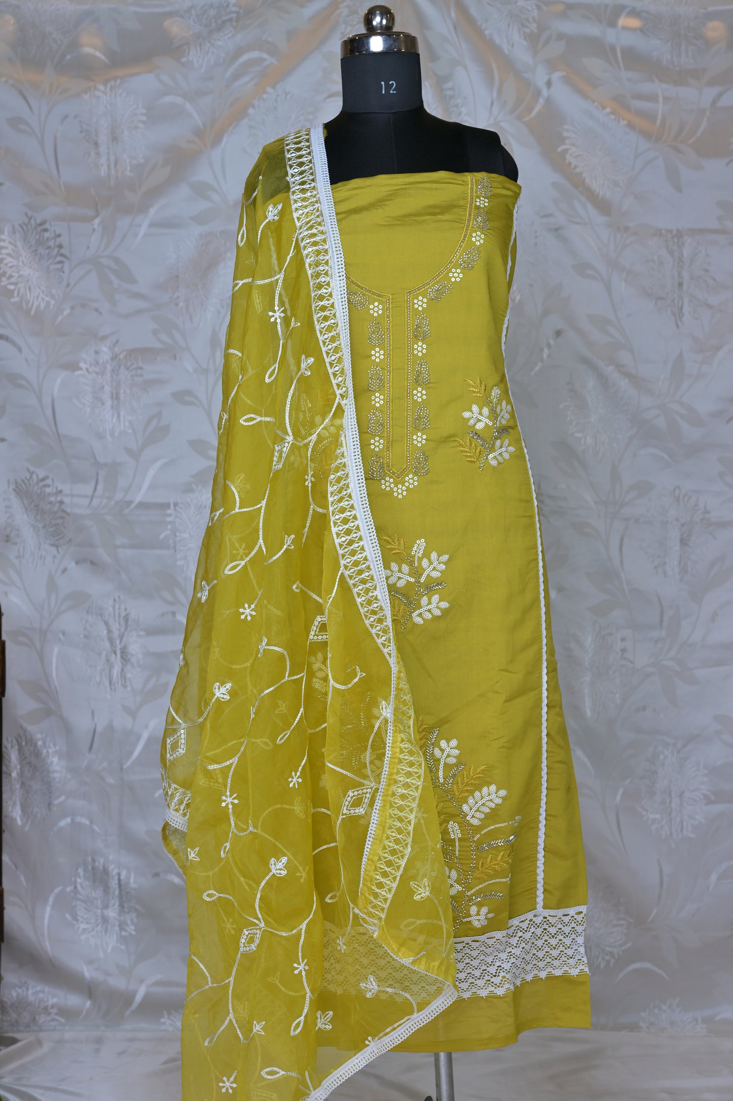 Elegant Embroidered 3-Piece Suit Material