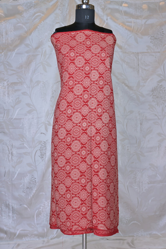 Elegant Geometric Print 3-Piece Suit Material