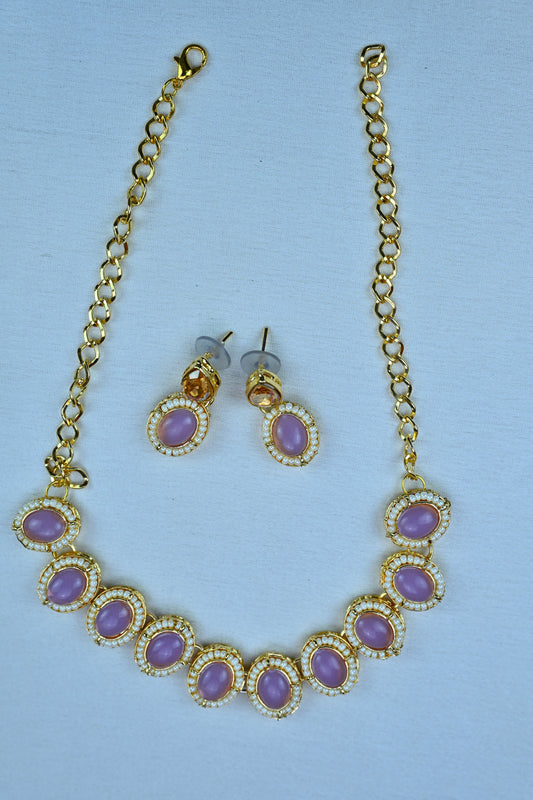 Gulabi Noor Choker Set