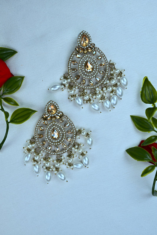 Antique Gold Bridal Statement Earrings