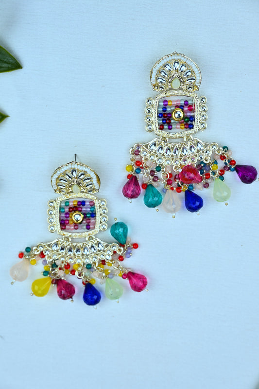 Noor-e-Rang Kundan Earrings