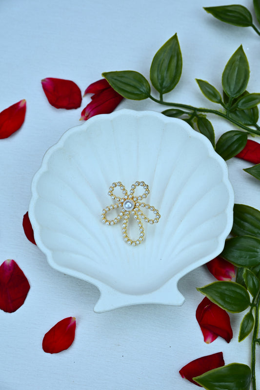 Vintage Pearl Bloom Studs