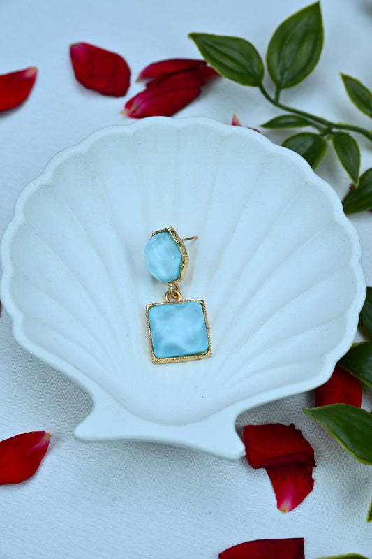 Powder Blue Luxe Drop Earrings