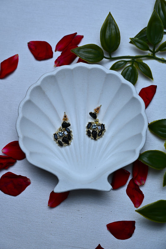 Midnight Bloom Crystal Earrings