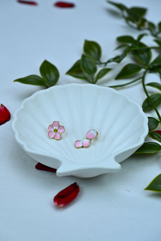 Blossom Baby – Pink Floral Studs