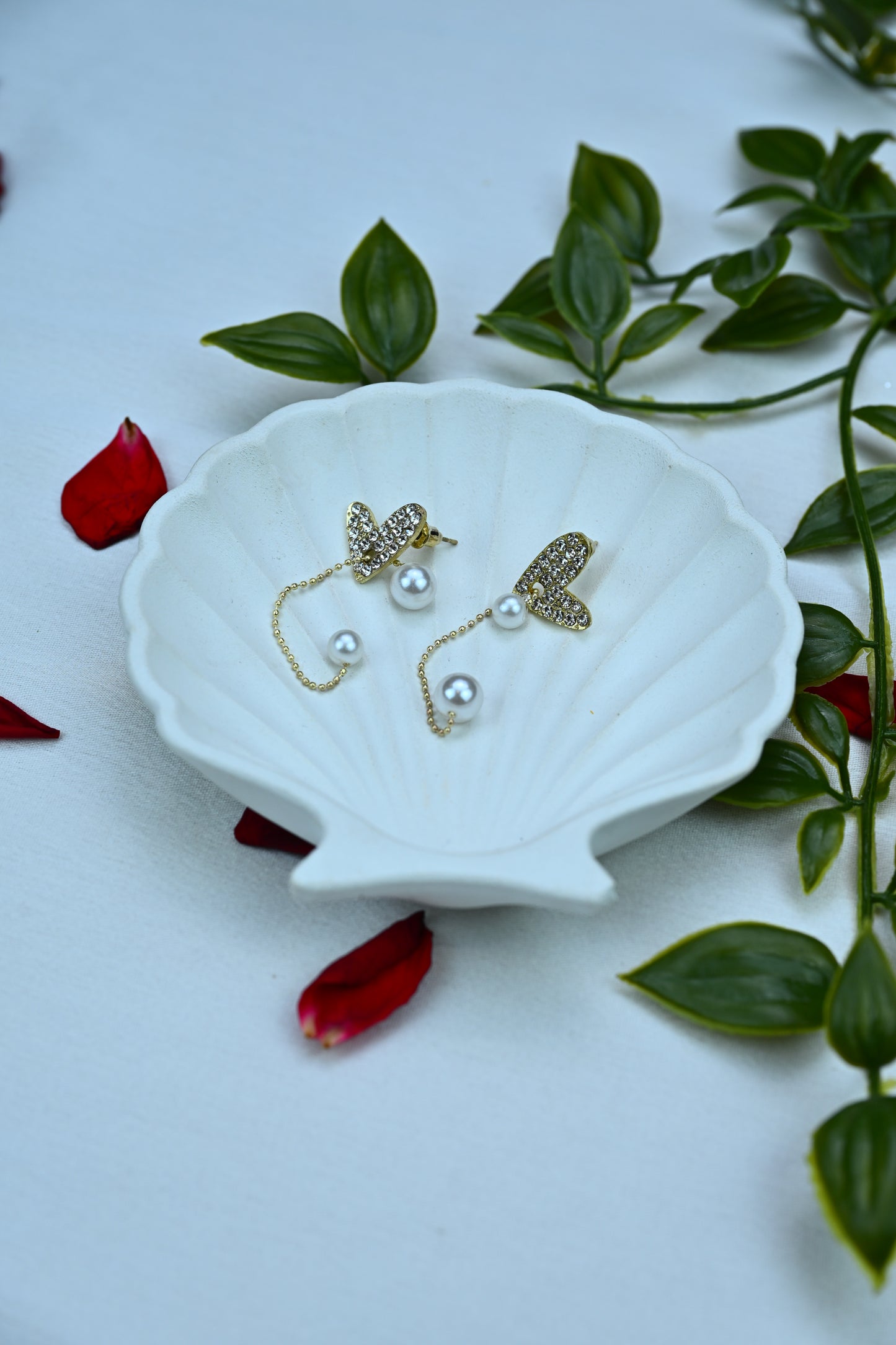 Twinkle Wings – Butterfly Pearl Dangle Studs