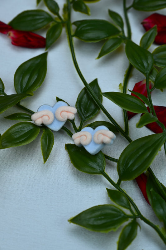 Cute Angel Heart Wing Earrings