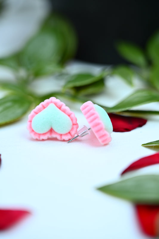 Pastel Heart Stud Earrings