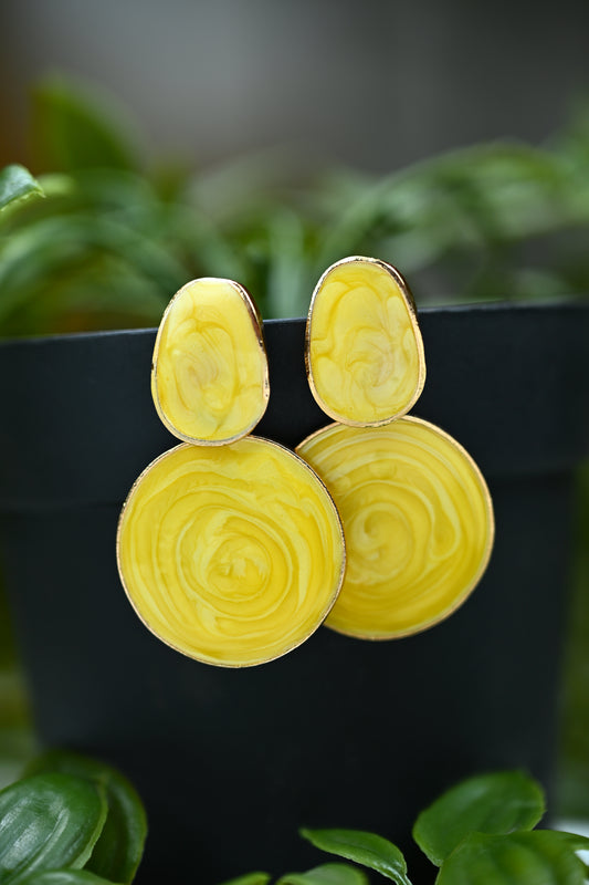 Swirl Pattern Drop Earrings