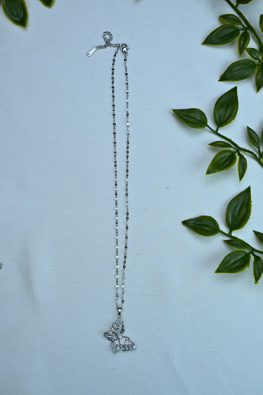 Sparkling Butterfly Pendant Necklace