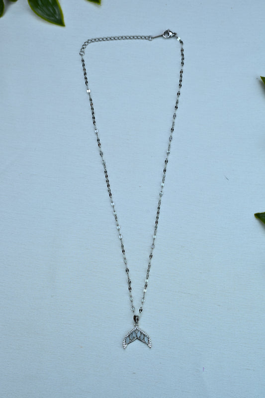 Silver Crescent Moon Necklace