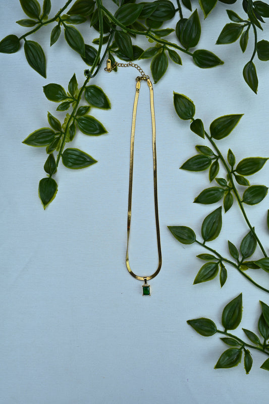 Gold Herringbone Pendant